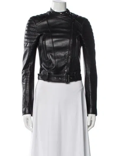 Pre-owned Belstaff Leather Biker Jacket In Black