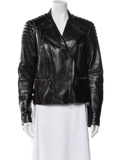 Pre-owned Belstaff Leather Biker Jacket In Black