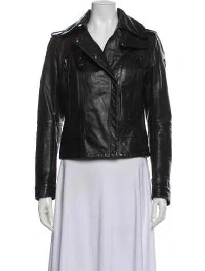 Pre-owned Belstaff Leather Biker Jacket In Black