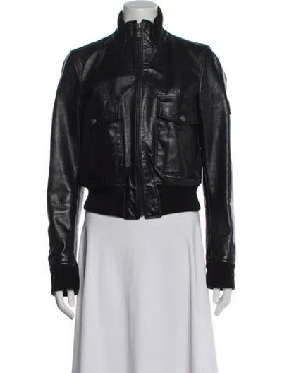 Pre-owned Belstaff Leather Biker Jacket In Black