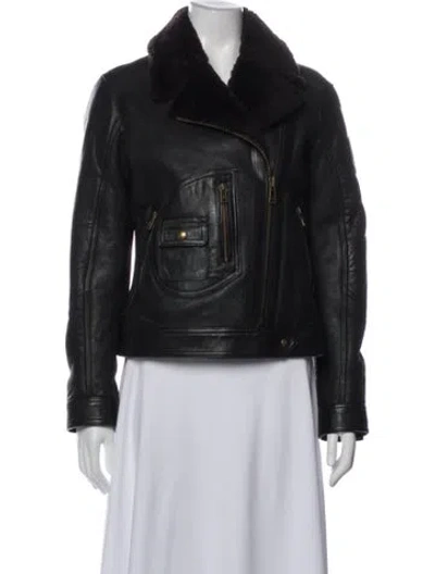 Pre-owned Belstaff Leather Biker Jacket In Black