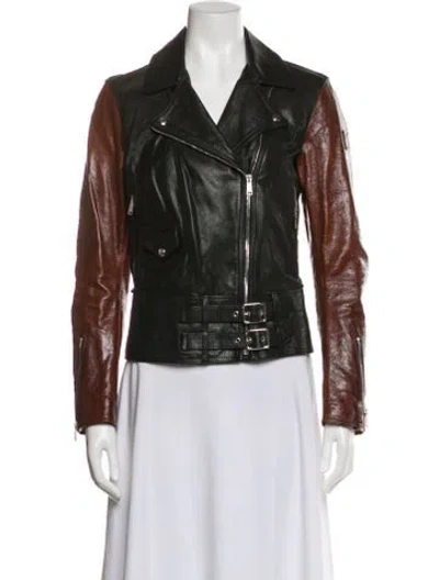 Pre-owned Belstaff Leather Biker Jacket In Black