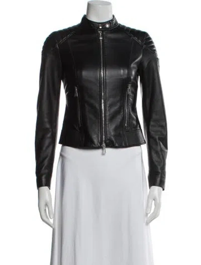 Pre-owned Belstaff Leather Biker Jacket In Black