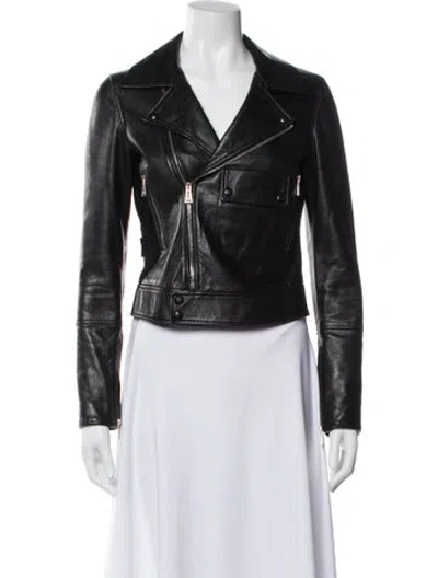 Pre-owned Belstaff Leather Biker Jacket In Black