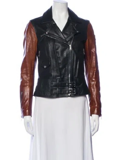 Pre-owned Belstaff Leather Biker Jacket In Black