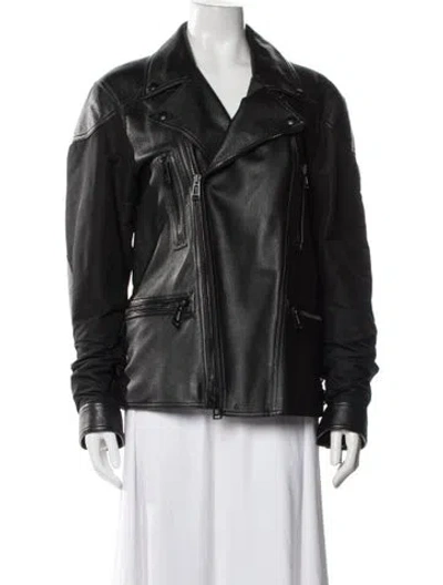Pre-owned Belstaff Leather Biker Jacket In Black