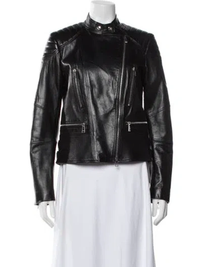 Pre-owned Belstaff Leather Biker Jacket In Black