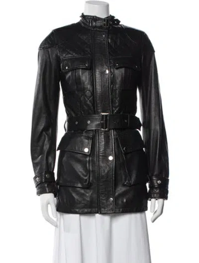 Pre-owned Belstaff Leather Biker Jacket In Black