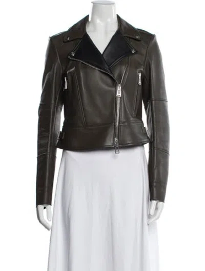 Pre-owned Belstaff Leather Biker Jacket In Brown