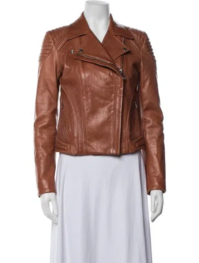 Pre-owned Belstaff Leather Biker Jacket In Brown