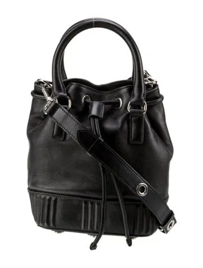 Pre-owned Belstaff Leather Bucket Bag In Black