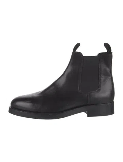 Pre-owned Belstaff Leather Chelsea Boots In Black