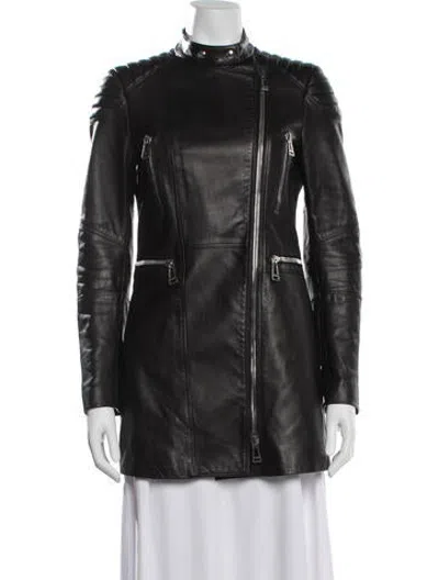 Pre-owned Belstaff Leather Coat In Brown