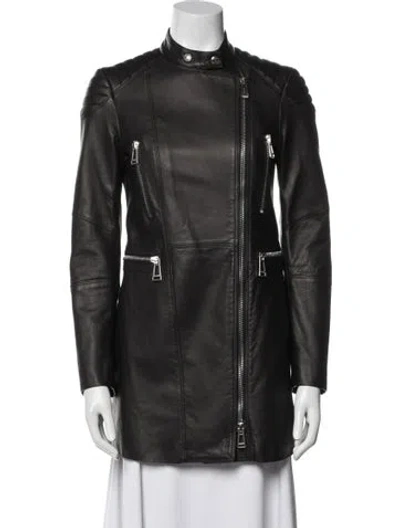 Pre-owned Belstaff Leather Coat W/ Tags In Brown