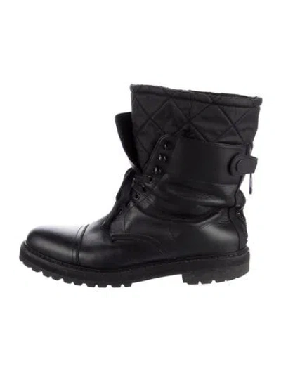 Pre-owned Belstaff Leather Combat Boots In Black