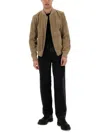 Belstaff Ribbed Cuffs Zip Pockets Jacket In Beige