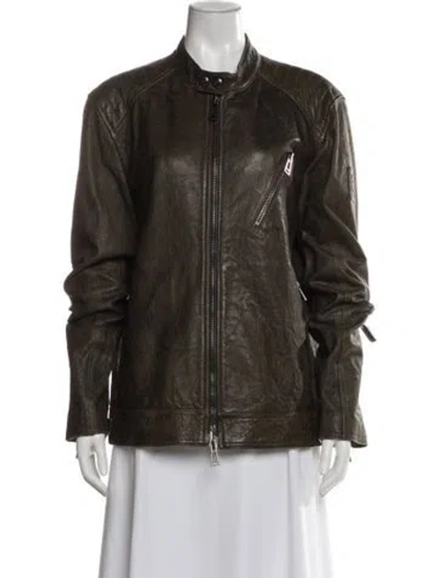 Pre-owned Belstaff Leather Jacket In Brown