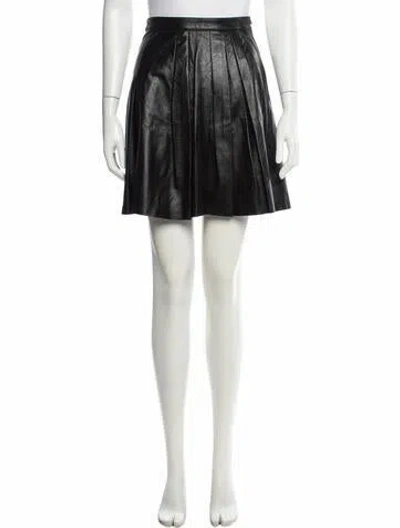 Pre-owned Belstaff Leather Mini Skirt In White