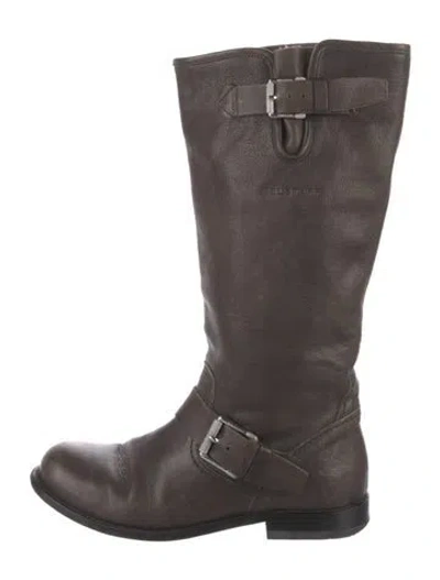 Pre-owned Belstaff Leather Moto Boots In Brown