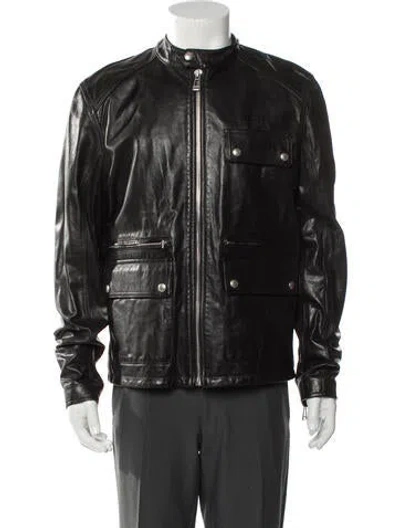 Pre-owned Belstaff Leather Moto Jacket In Black