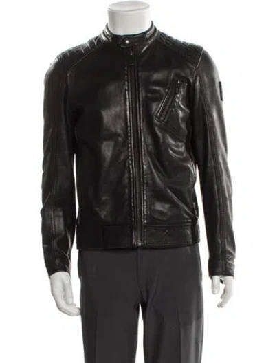 Pre-owned Belstaff Leather Moto Jacket In Brown