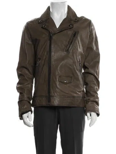 Pre-owned Belstaff Leather Moto Jacket In Brown