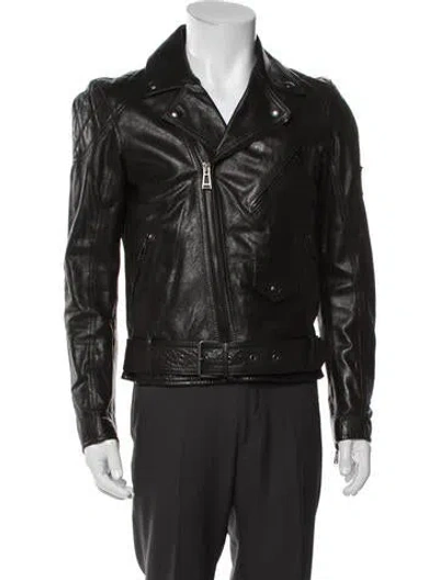 Pre-owned Belstaff Leather Moto Jacket W/ Tags In Black
