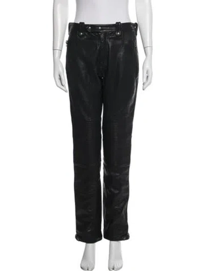 Pre-owned Belstaff Leather Moto Pants In Black