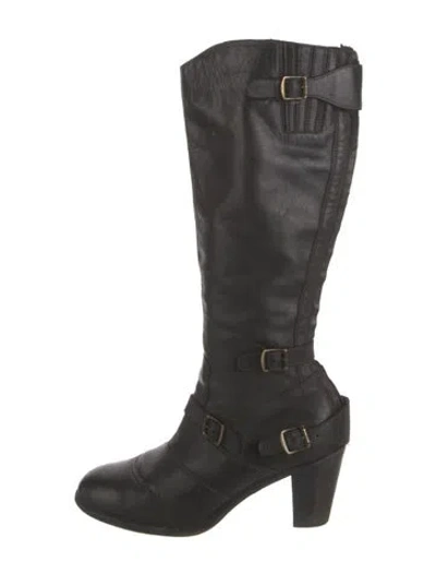 Pre-owned Belstaff Leather Riding Boots In Black