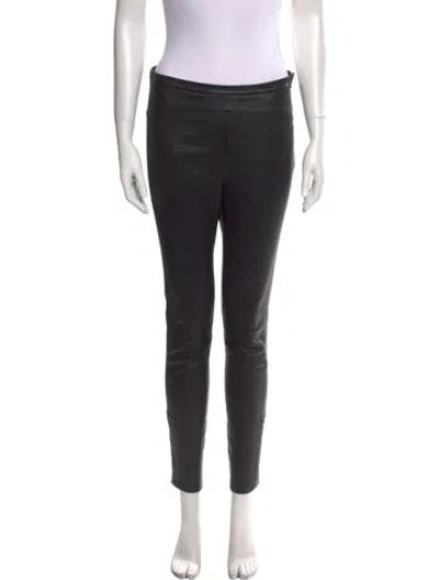 Pre-owned Belstaff Leather Skinny Leg Pants In Black