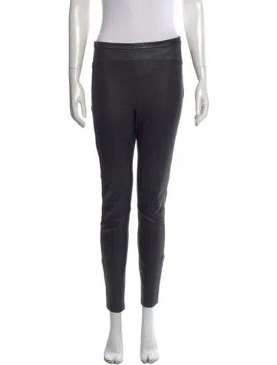 Pre-owned Belstaff Leather Skinny Leg Pants In Black