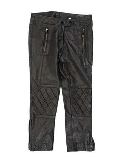 Pre-owned Belstaff Leather Skinny Leg Pants In Multi