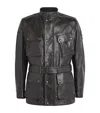 Belstaff Leather Trailmaster Panther Jacket In Black