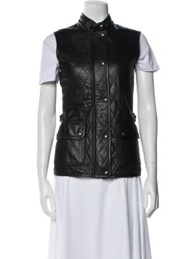Pre-owned Belstaff Leather Vest In Black