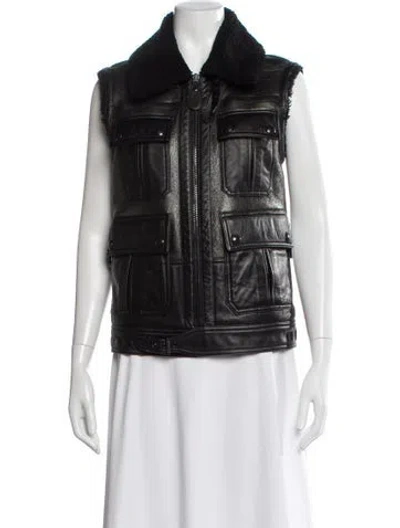 Pre-owned Belstaff Leather Vest In Black