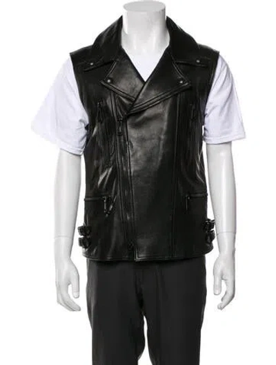 Pre-owned Belstaff Leather Vest In Gray