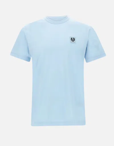 Belstaff Light Blue Cotton T Shirt For Men
