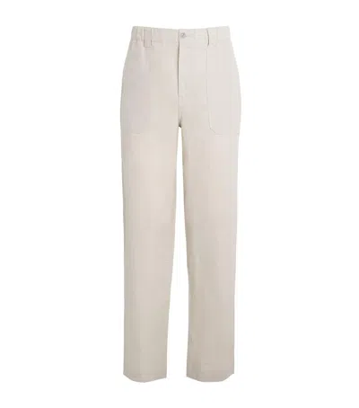 Belstaff Linen Forge Trousers In Beige