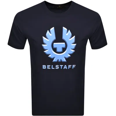 Belstaff Liquify Graphic T Shirt Dark Ink Navy