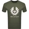 Belstaff Liquify Graphic T Shirt Surplus Green In Green
