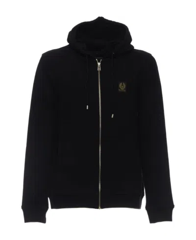 Belstaff Full Zip Sweatshirt Hoodie Black