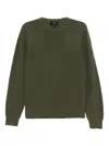 Belstaff Logo-appliqué Cotton Jumper In Green