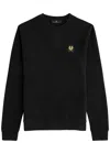 Belstaff Felpa Con Patch Logo In Black
