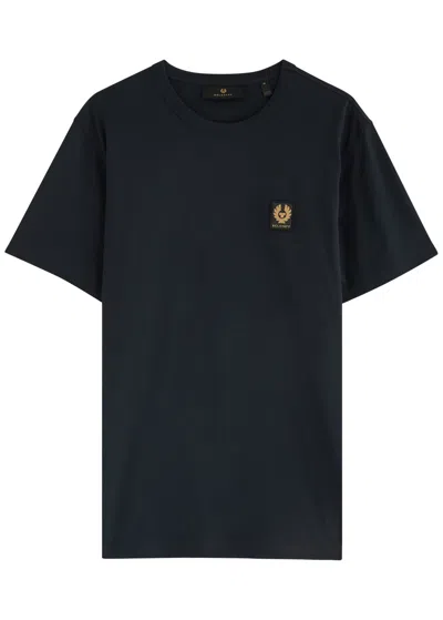 Belstaff Logo Cotton Jersey T-shirt In Dark Ink