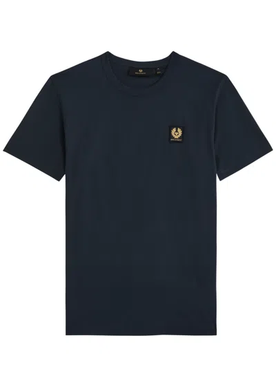 Belstaff Logo Cotton T-shirt In Navy