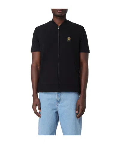Belstaff Logo Logo Short-sleeved Casual Jacket In Multi