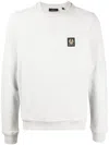 Belstaff Logo-patch Cotton Sweatshirt In Grau