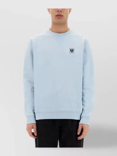 Belstaff Logo Patch Sweatshirt In Baby Blue