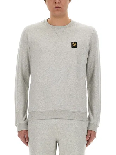 Belstaff Sweatshirt With Logo Patch In Grey