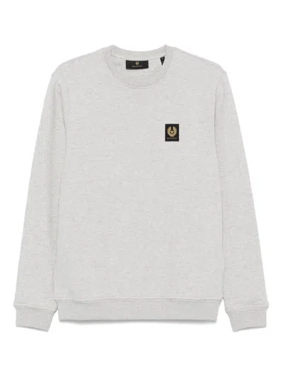 Belstaff Men Sweatshirt With Logo Patch In Gray